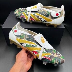 Size 12 - Adidas Predator Elite FG A Bathing Ape Bape Green Camo Soccer Cleats